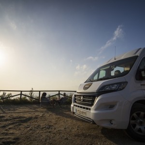 Camper van by the beach